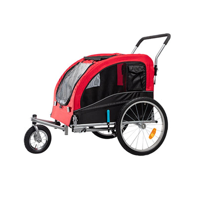 Foldable 2-in-1 Bike Trailer & Baby Pet Stroller red by HitMyNeed