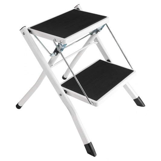 Foldable 2 Step Safety Ladder with Non-Slip Steps by HitMyNeed