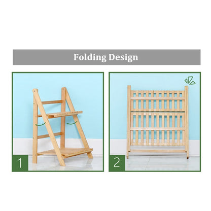 Foldable 2-Tier Bamboo Indoor Plant Stand Rack by HitMyNeed