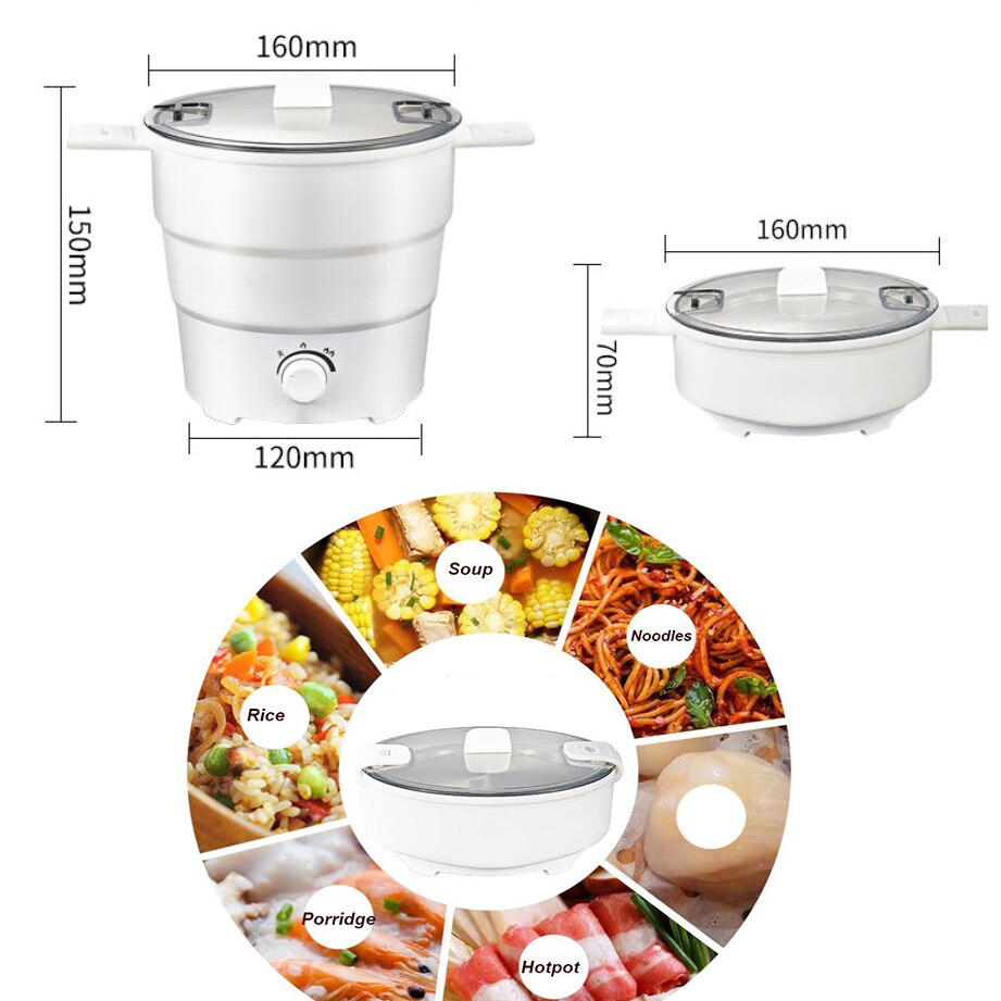 Foldable 2L Portable Electric Cooking Pot by HitMyNeed