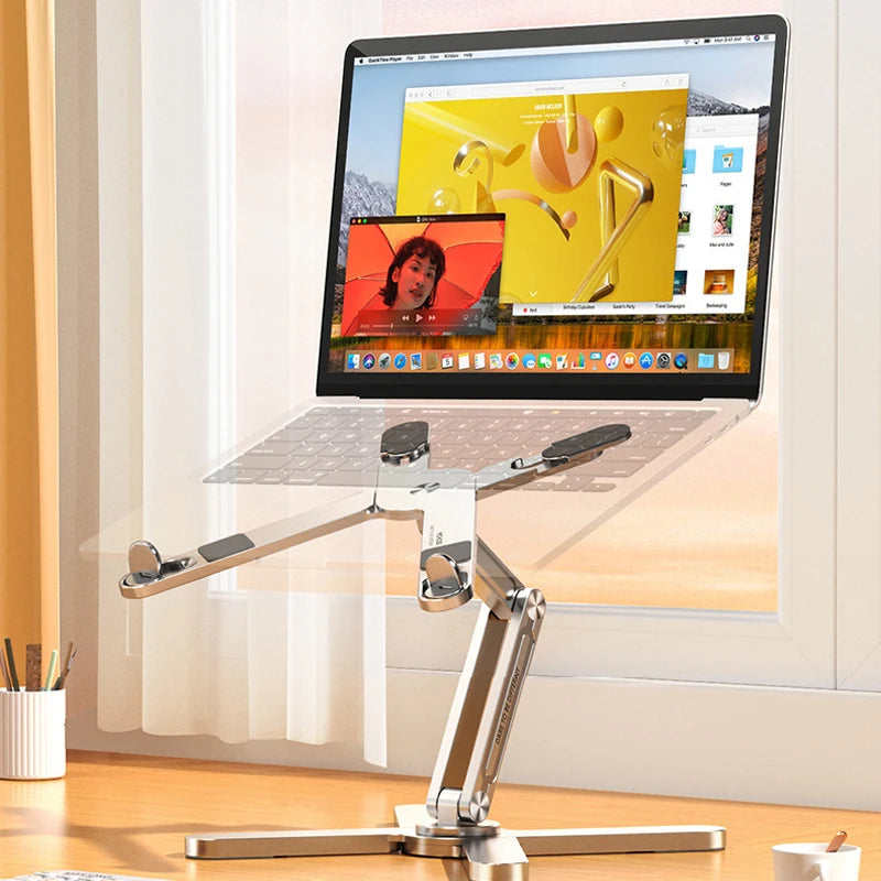 Foldable 360° Aluminum Laptop & Tablet Stand by HitMyNeed