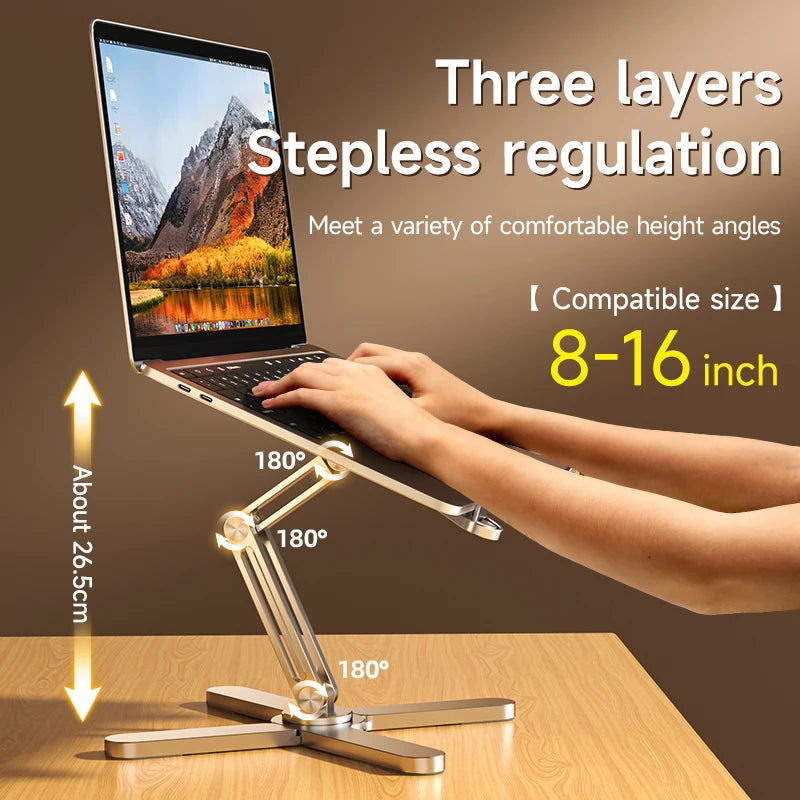 Foldable 360° Aluminum Laptop & Tablet Stand by HitMyNeed