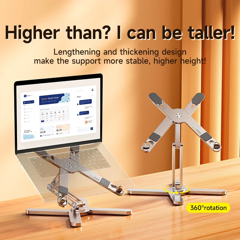 Foldable 360° Aluminum Laptop & Tablet Stand by HitMyNeed
