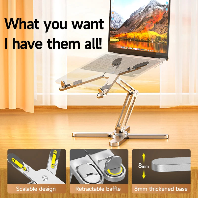 Foldable 360° Aluminum Laptop & Tablet Stand by HitMyNeed