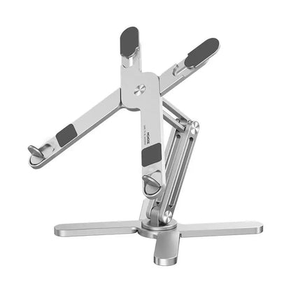 Foldable 360° Aluminum Laptop & Tablet Stand silver by HitMyNeed