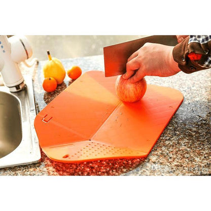 Foldable 4-in-1 Plastic Cutting Board & Colander by HitMyNeed