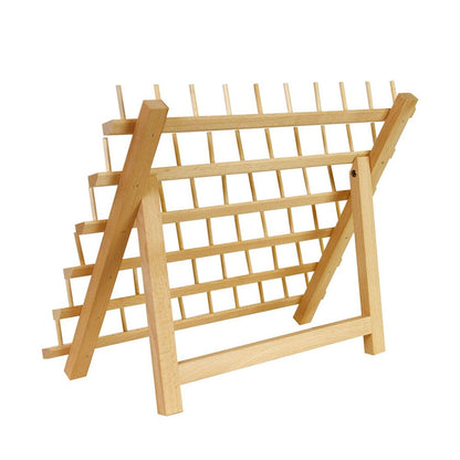 Foldable 60 Slot Wooden Thread Spool Rack by HitMyNeed