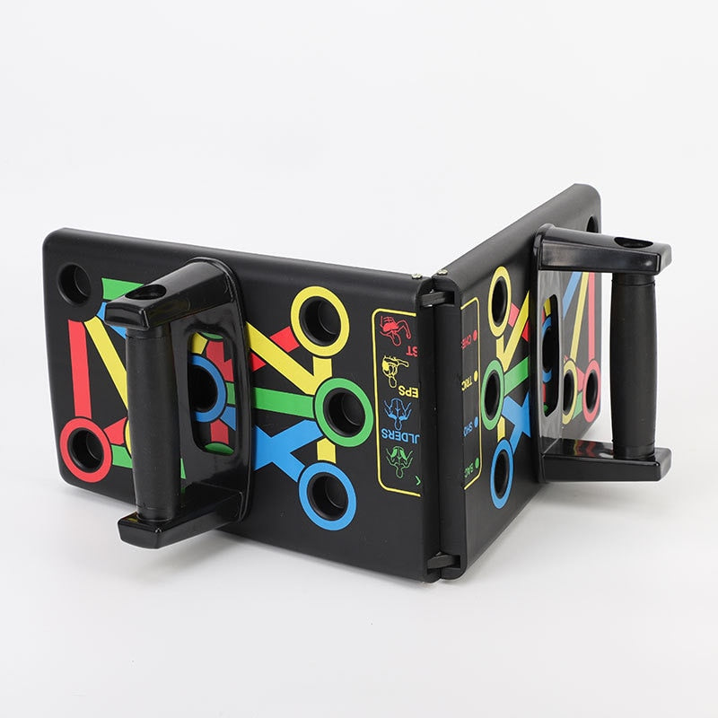 Foldable 9-in-1 Color Coded Push Up Board Stand by HitMyNeed