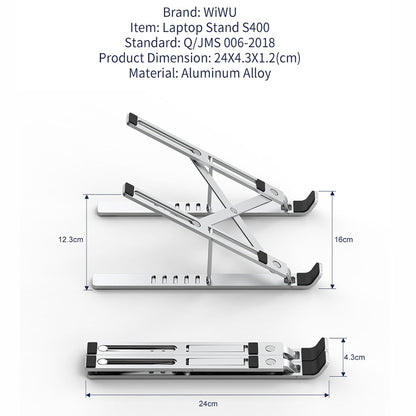Foldable Adjustable Aluminum Laptop Stand 10-17" by HitMyNeed