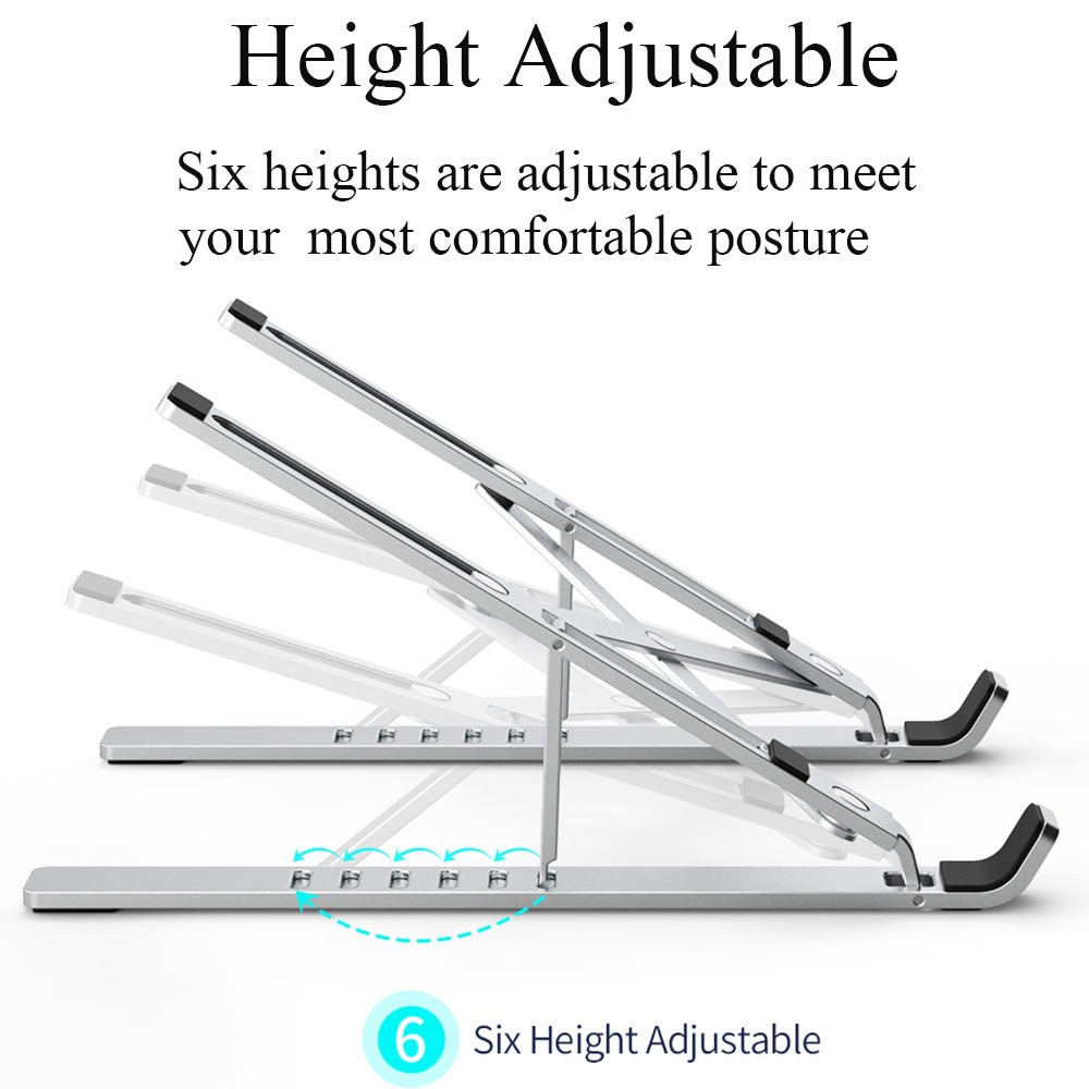 Foldable Adjustable Aluminum Laptop Stand 10-17" by HitMyNeed