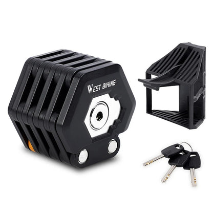 Foldable Alloy Bike Lock with Mount & 3 Keys by HitMyNeed