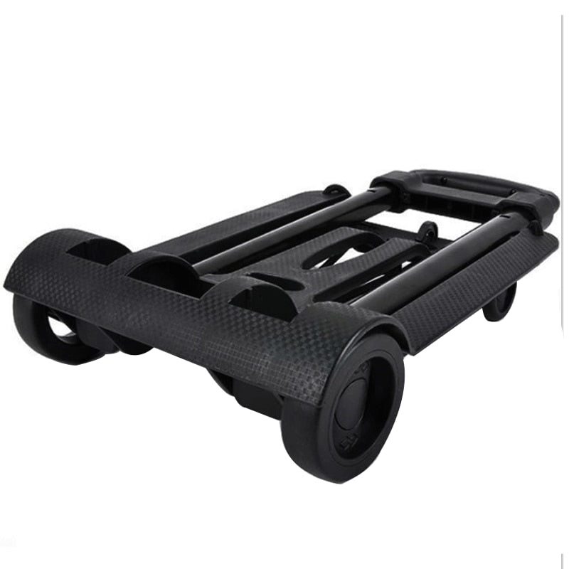 Foldable Aluminium Trolley Cart with Adjustable Handle by HitMyNeed