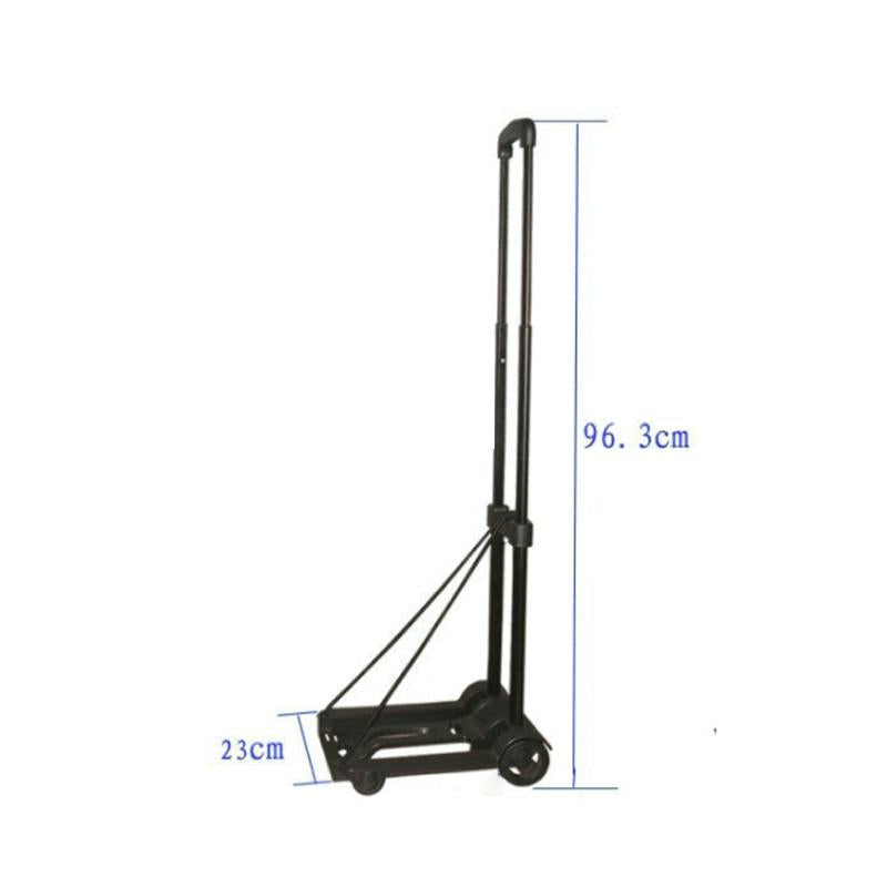 Foldable Aluminium Trolley Cart with Adjustable Handle by HitMyNeed