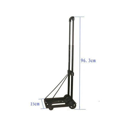 Foldable Aluminium Trolley Cart with Adjustable Handle by HitMyNeed