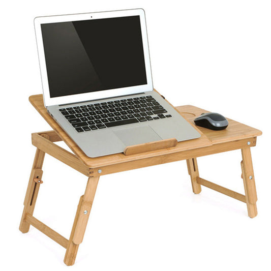 Foldable Bamboo Laptop Bed Tray with USB Cooling Fan by HitMyNeed