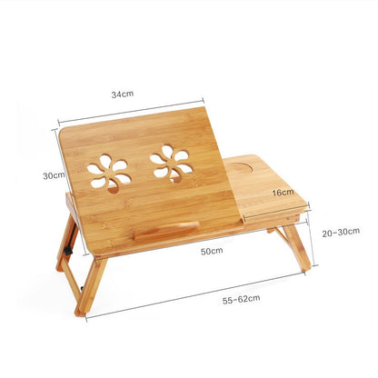 Foldable Bamboo Laptop Bed Tray with USB Cooling Fan by HitMyNeed