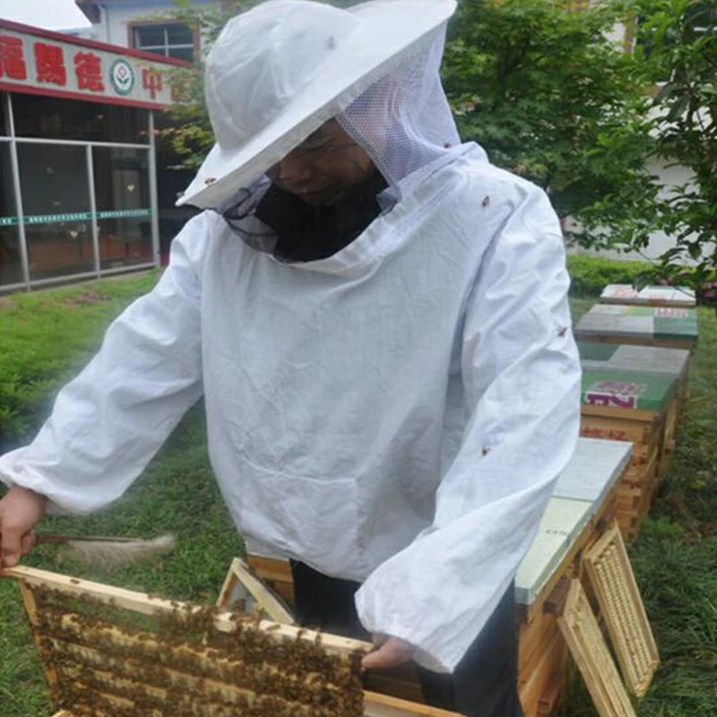 Foldable Beekeeping Jacket with Veil and Double Zipper by HitMyNeed