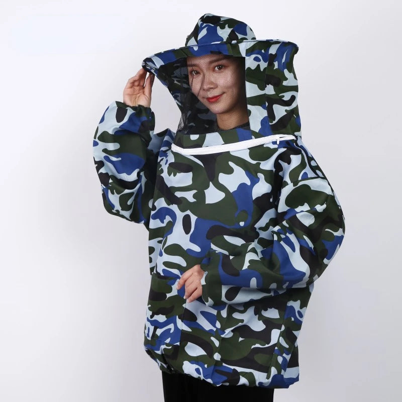 Foldable Beekeeping Jacket with Veil and Double Zipper by HitMyNeed