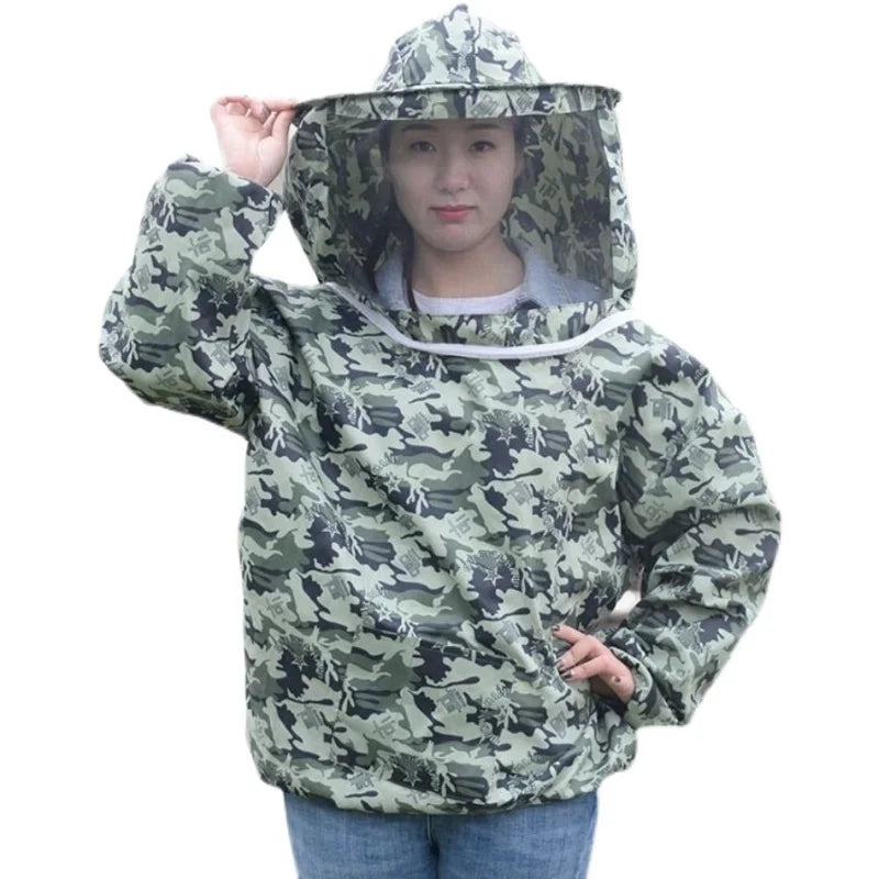 Foldable Beekeeping Jacket with Veil and Double Zipper by HitMyNeed
