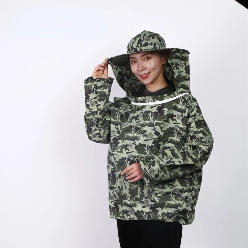 Foldable Beekeeping Jacket with Veil and Double Zipper 2.0 by HitMyNeed