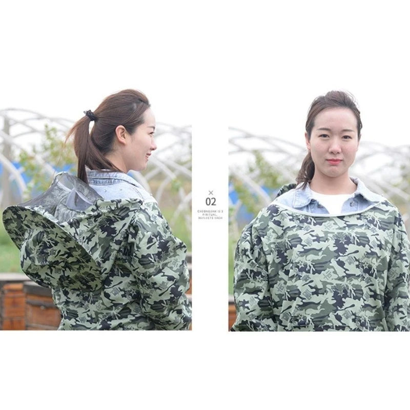 Foldable Beekeeping Jacket with Veil and Double Zipper by HitMyNeed