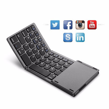 Foldable Bluetooth Pocket Keyboard with Touchpad by HitMyNeed