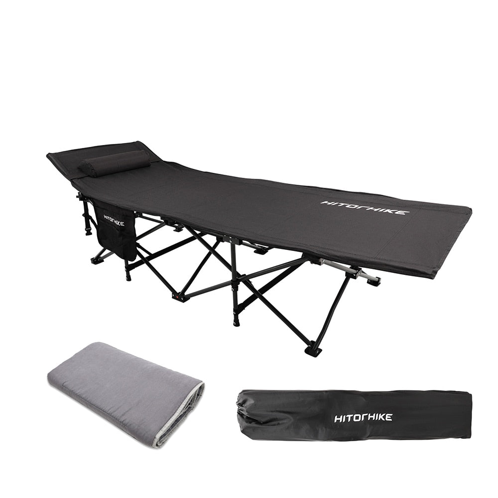 Foldable Camping Cot Bed with Pillow & Carry Bag by HitMyNeed