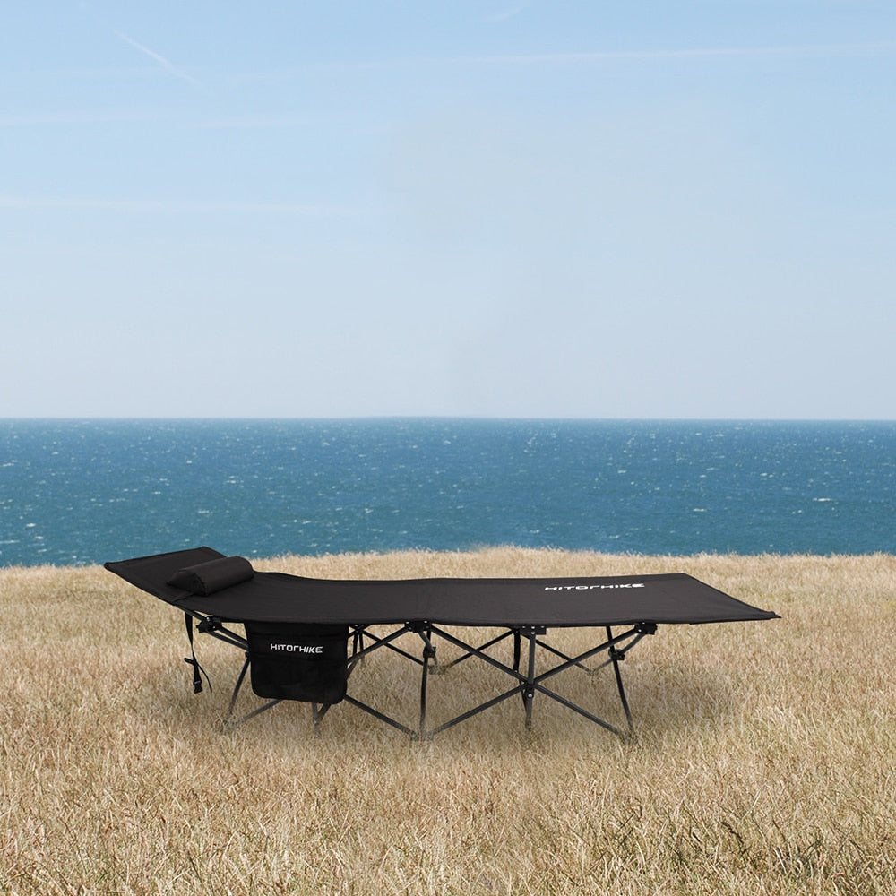 Foldable Camping Cot Bed with Pillow & Carry Bag by HitMyNeed