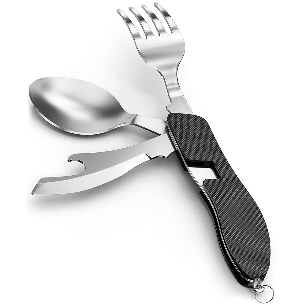 Foldable Camping Cutlery Knife Fork Spoon Set by HitMyNeed