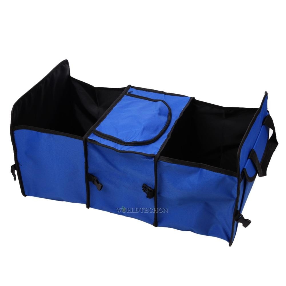Foldable Car Trunk Organizer with Insulated Compartment by HitMyNeed