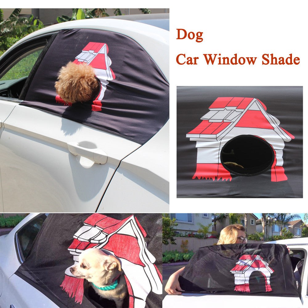 Foldable Car Window Sun Shade with Pet Head Hole by HitMyNeed