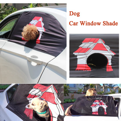 Foldable Car Window Sun Shade with Pet Head Hole by HitMyNeed