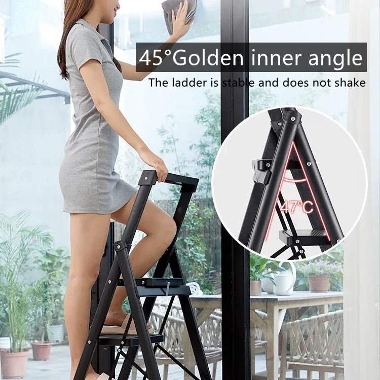 Foldable Carbon Steel Step Ladder with Tool Tray by HitMyNeed