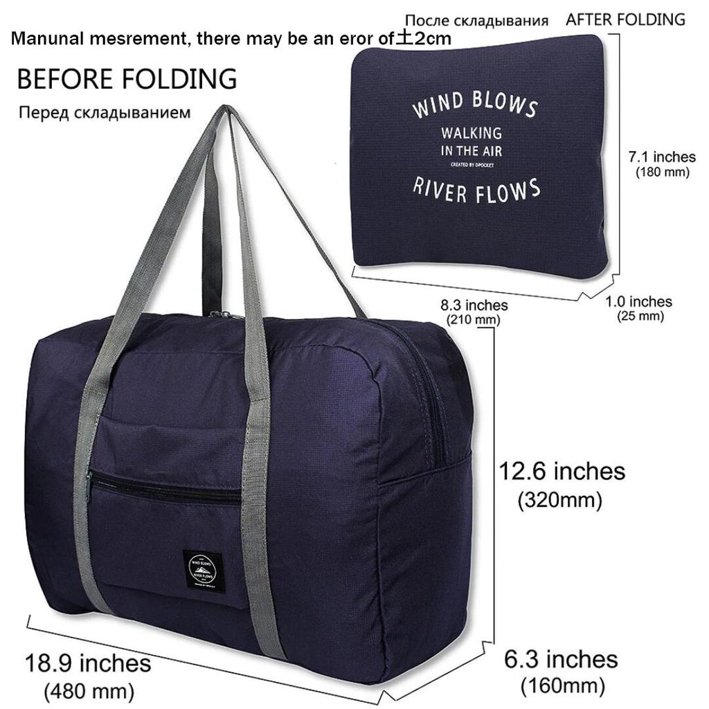 Foldable Carry-On Travel Bag with Large Capacity by HitMyNeed