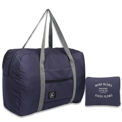 Foldable Carry-On Travel Bag with Large Capacity dark-blue by HitMyNeed