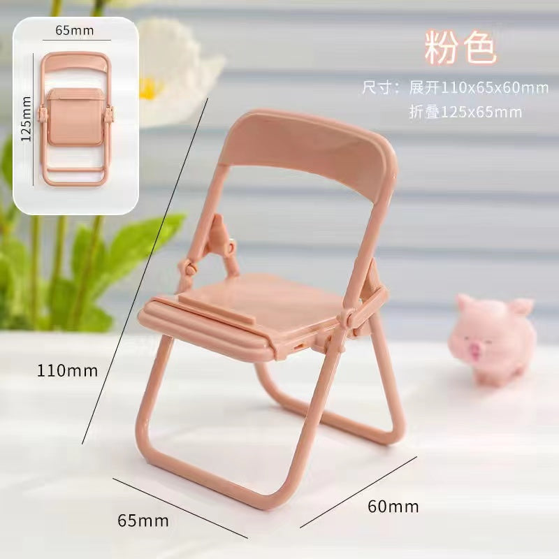 Foldable Chair Phone Stand & Desk Holder pink by HitMyNeed