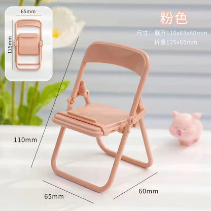 Foldable Chair Phone Stand & Desk Holder pink by HitMyNeed