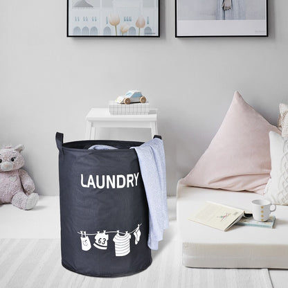 Foldable Cloth Laundry Basket with Handles by HitMyNeed