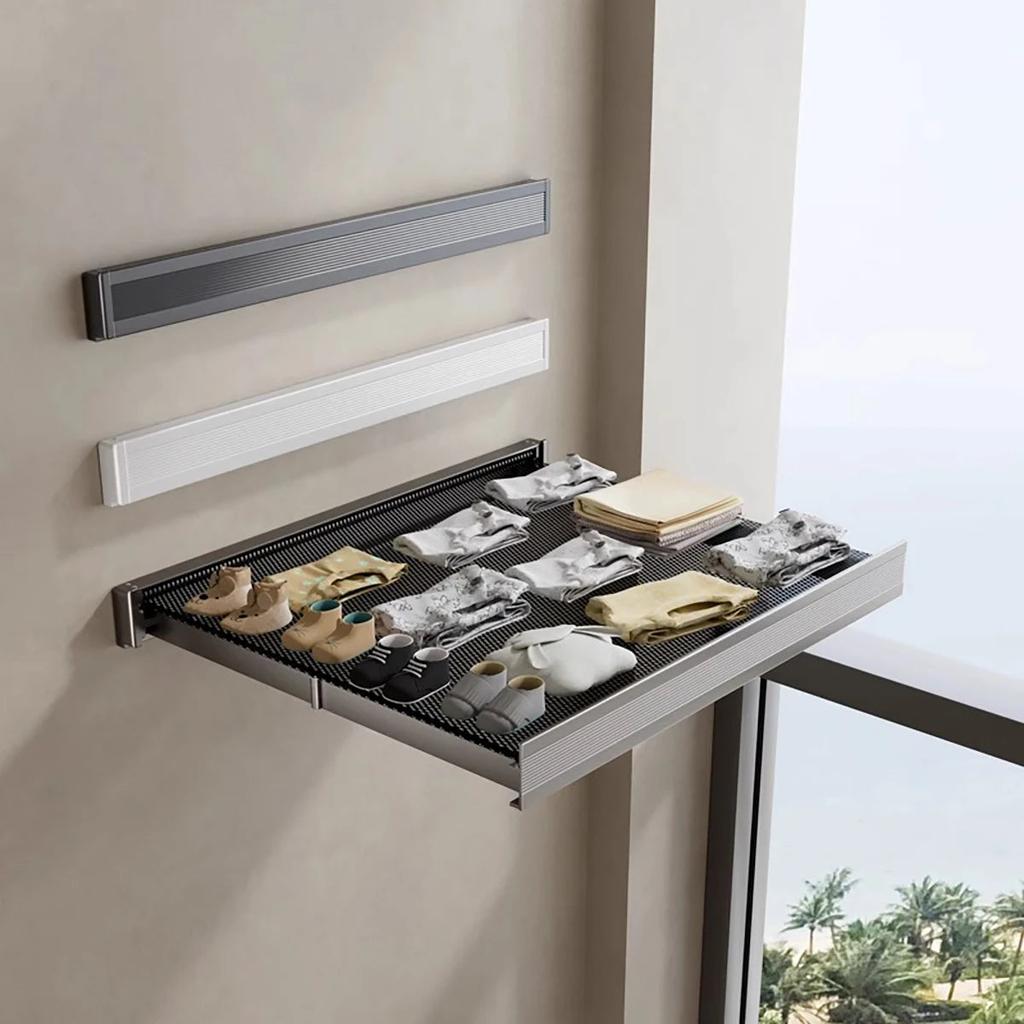 Foldable Clothes & Hat Rack with Wall Hooks by HitMyNeed