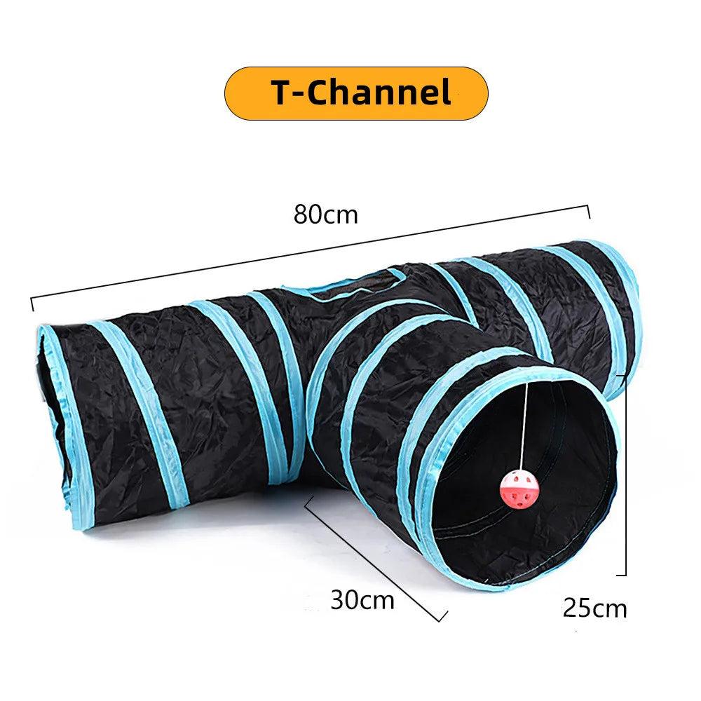 Foldable Crinkle Cat Tunnel Toy for Indoor Play by HitMyNeed