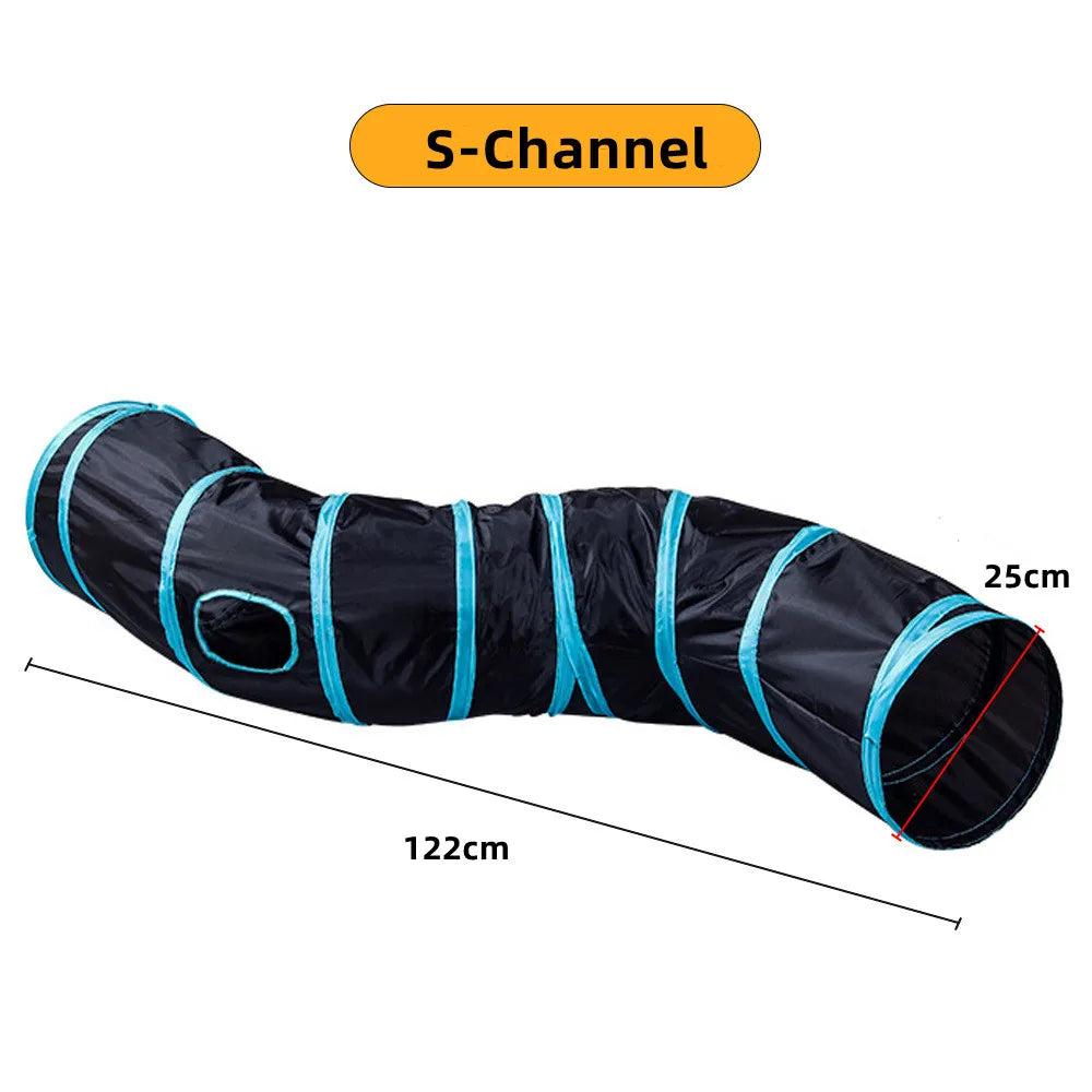 Foldable Crinkle Cat Tunnel Toy for Indoor Play s-tunnels by HitMyNeed