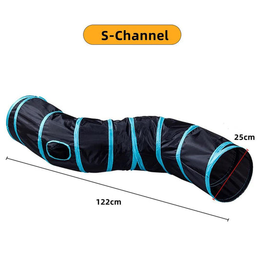 Foldable Crinkle Cat Tunnel Toy for Indoor Play s-tunnels by HitMyNeed