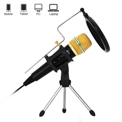 Foldable Desktop Microphone Tripod Stand with Pop Filter by HitMyNeed