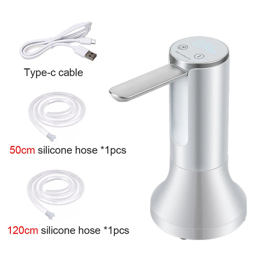 Foldable Electric Water Dispenser Pump 19L USB Rechargeable white-and-base by HitMyNeed
