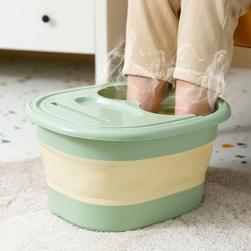 Foldable Foot Soak Tub with Cover and Massage Nodes by HitMyNeed