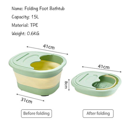 Foldable Foot Soak Tub with Cover and Massage Nodes by HitMyNeed