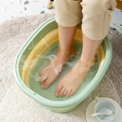 Foldable Foot Soak Tub with Cover and Massage Nodes by HitMyNeed