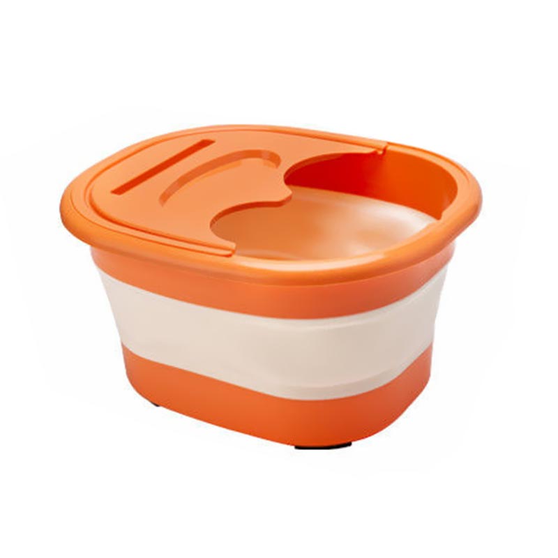 Foldable Foot Soak Tub with Cover and Massage Nodes orange by HitMyNeed