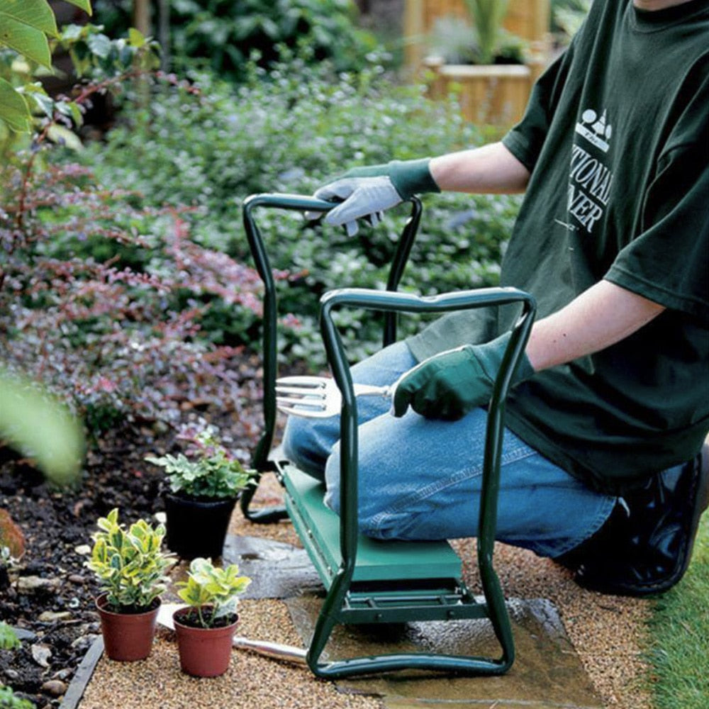 Foldable Garden Kneeler and Seat with Tool Pouch by HitMyNeed
