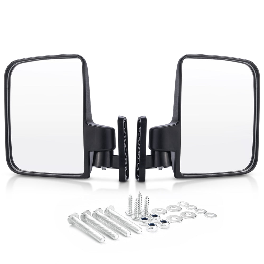 Foldable Golf Cart Side Mirrors, Adjustable Pair by HitMyNeed
